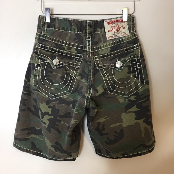 true religion camo shorts